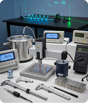 Calibrated and highly precised measuring instruments
